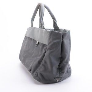 Prada Grey Tessuto Nylon Weekend Bag/Tote